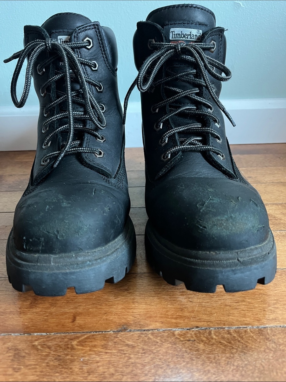 Timberland PRO Safety Toe Work Boots Black Leather EH Thermolite 8.5W - Picture 2 of 11